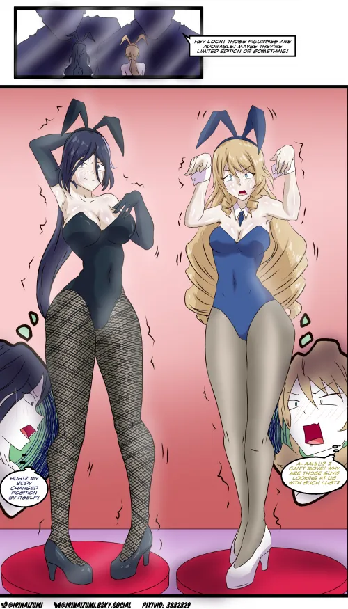 Navia and Clorinde turned into figurines