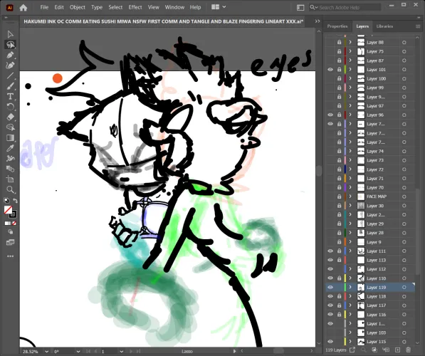 What tweaks can i make to close the negative space under the arm in the middle?