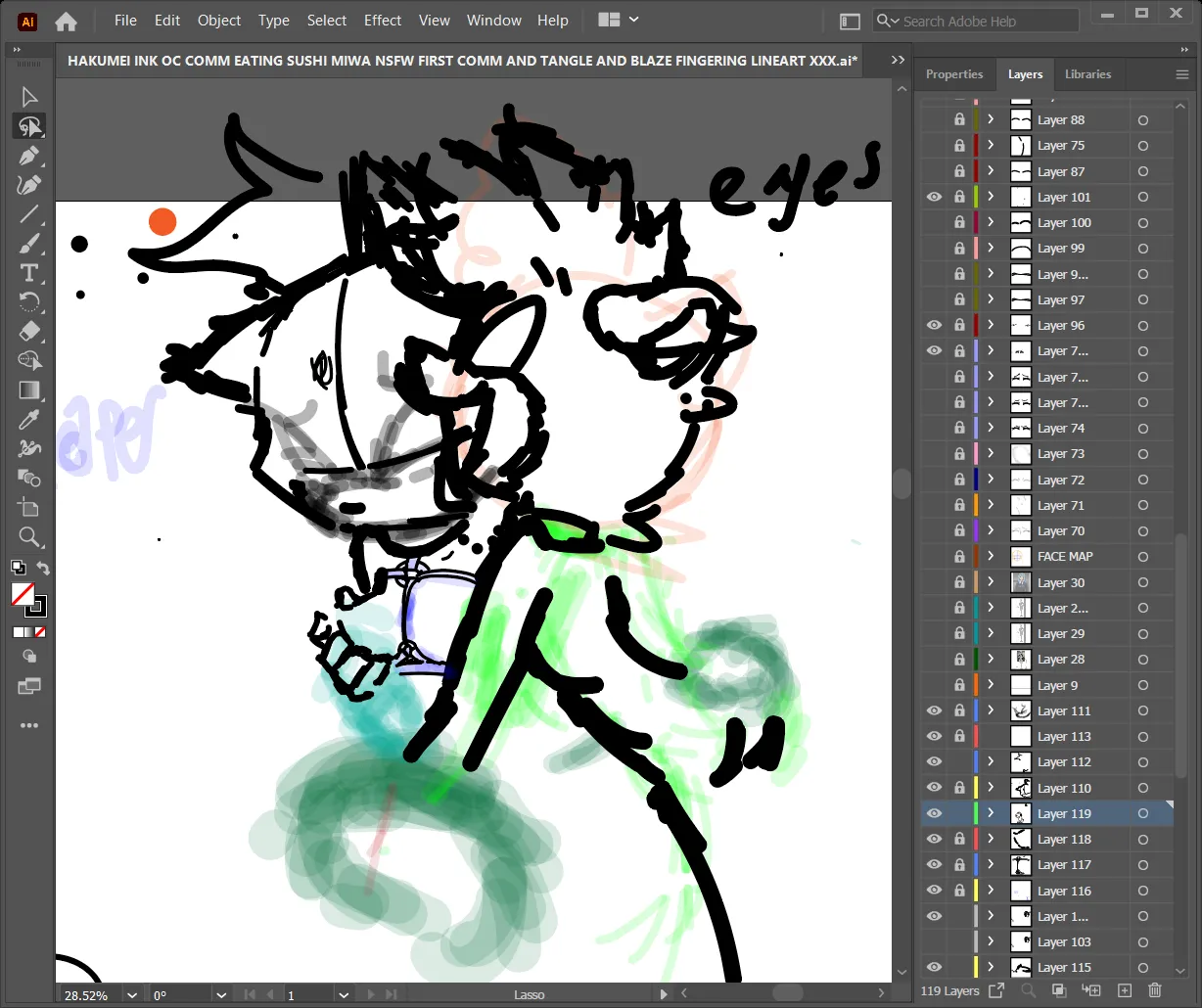 What tweaks can i make to close the negative space under the arm in the middle?