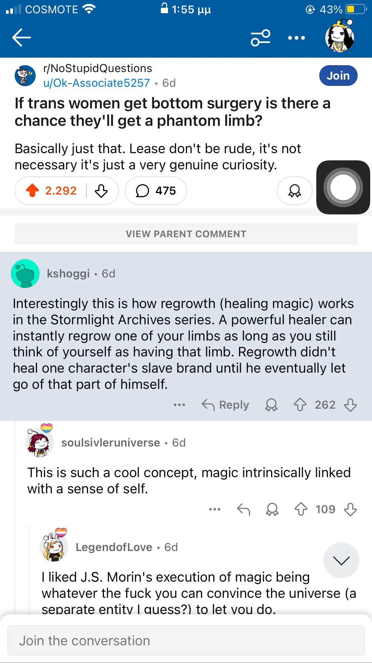 A wild Sanderson fan appears…