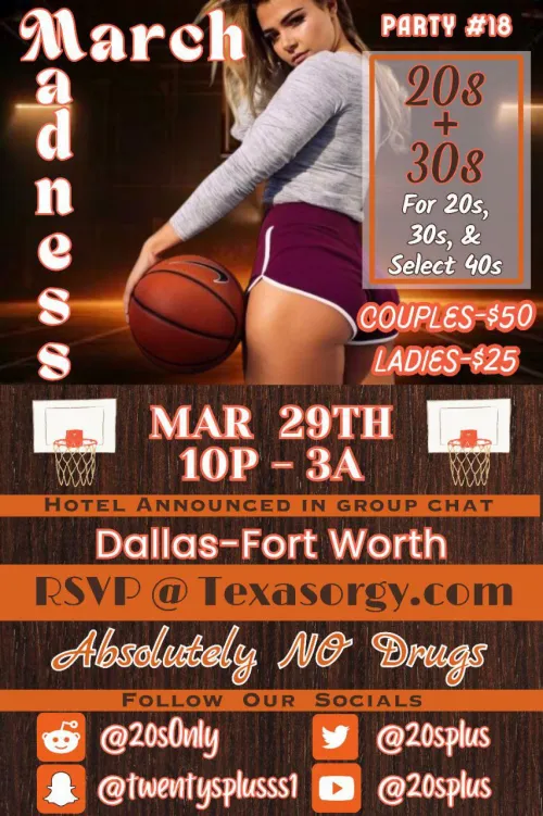 Dallas Party this Saturday-5 Couples RSVP’d