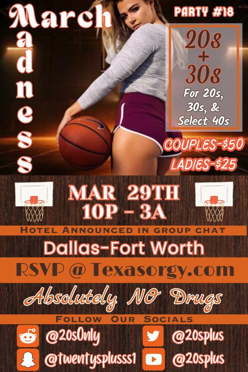 Dallas Party this Saturday-5 Couples RSVP’d