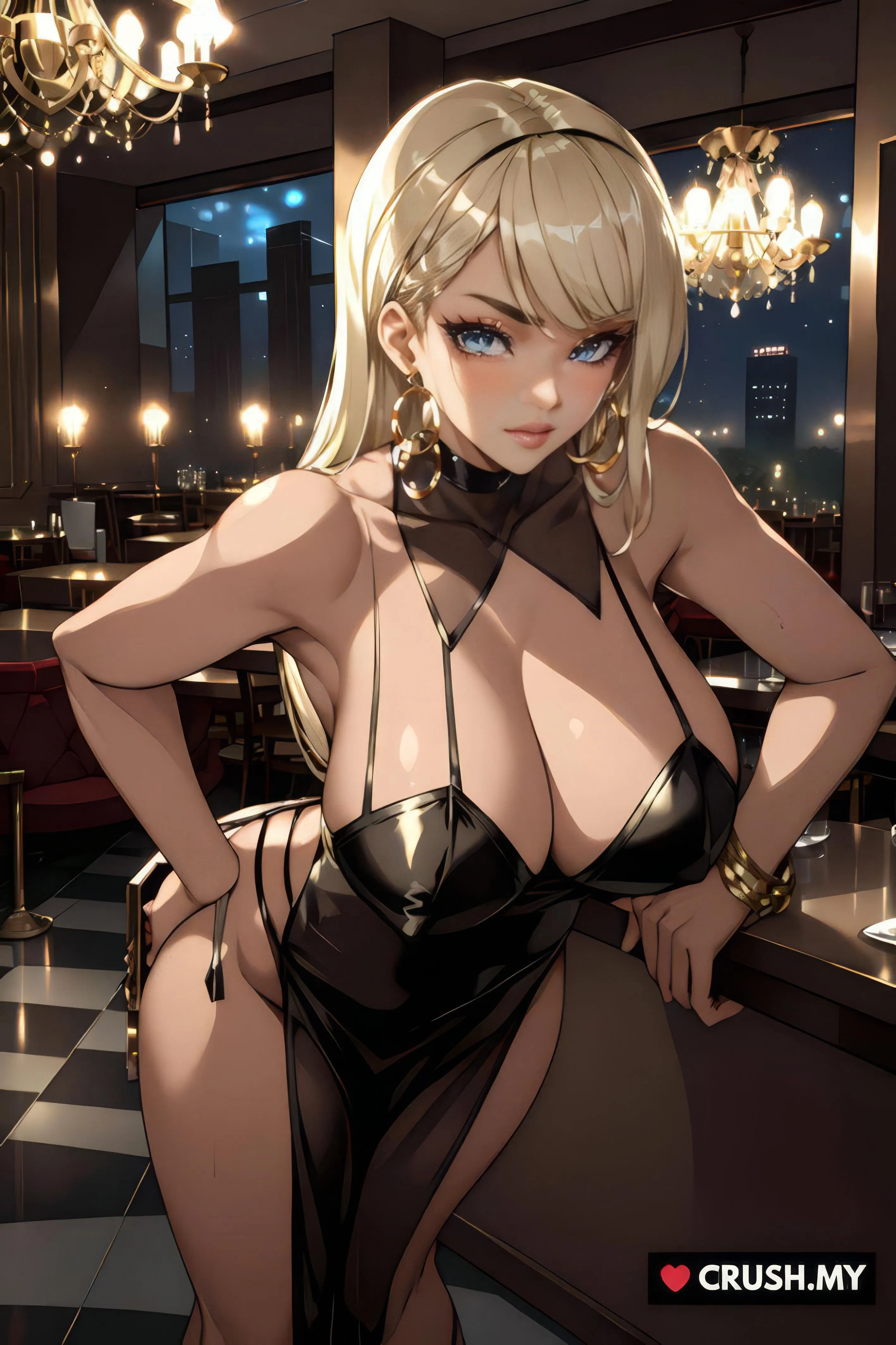 Eyes up here, but I know where you’re looking.