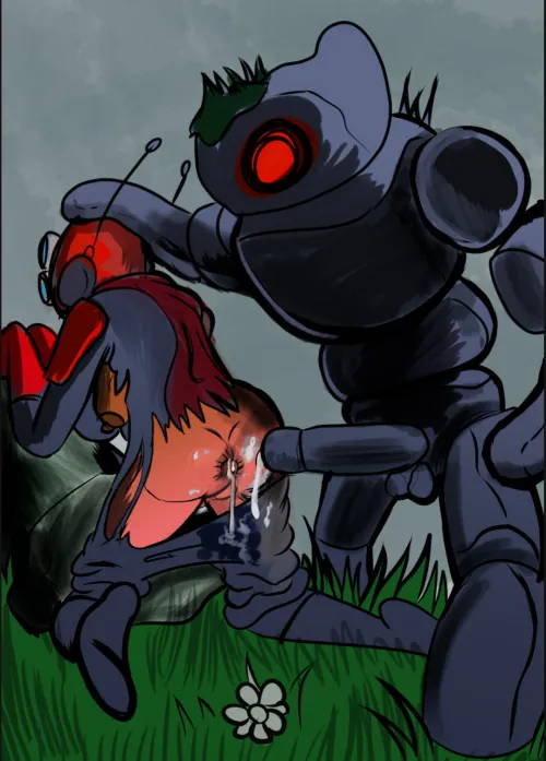 Huntress got pounded (art by me)