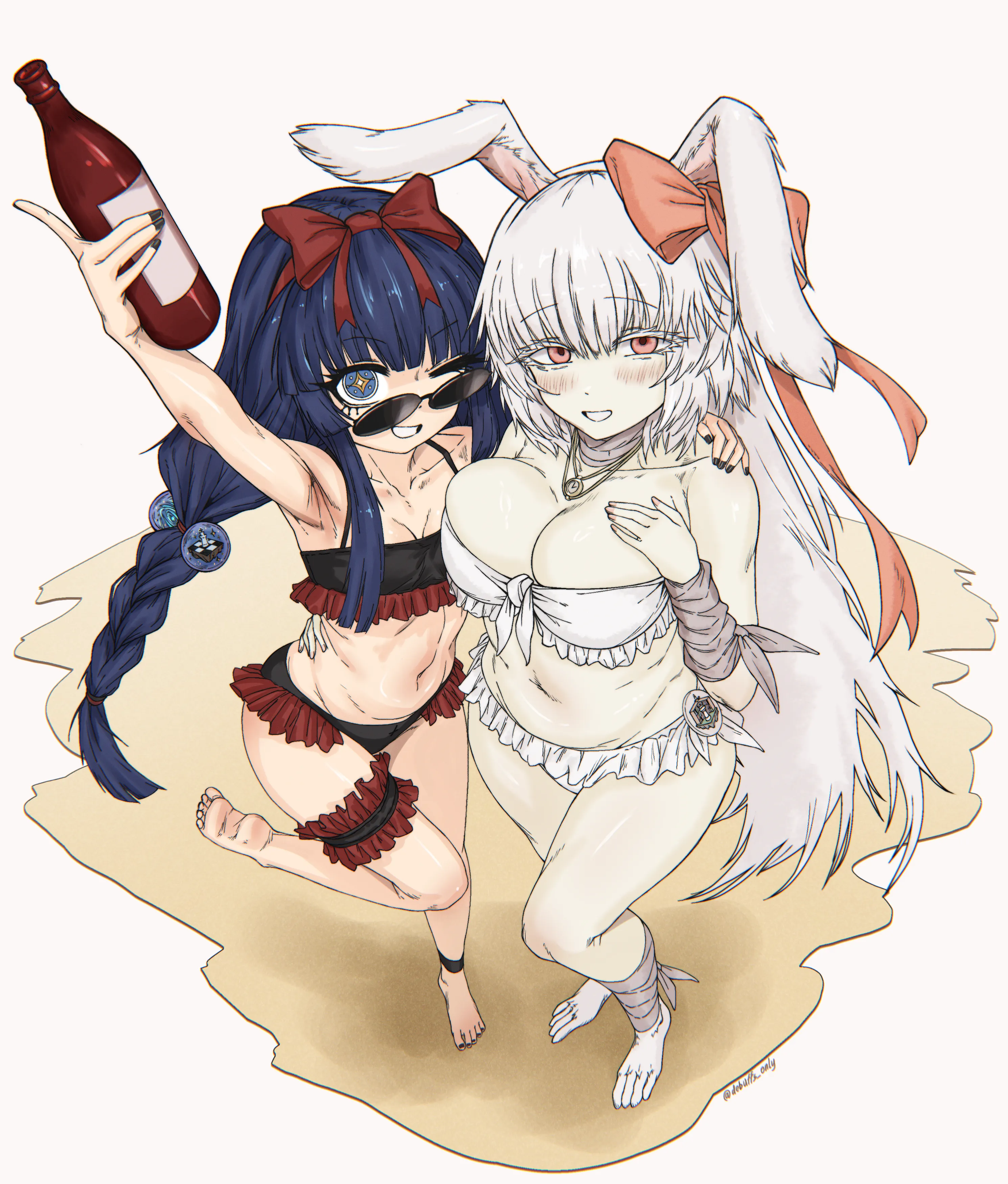 Maymay and Nod in swimsuits