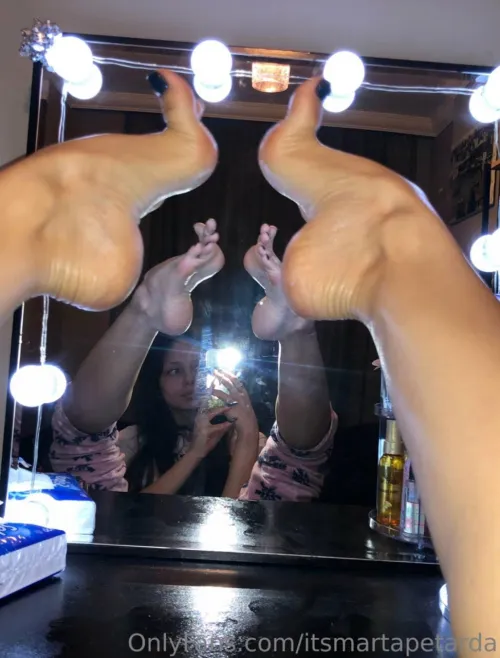 Take my feet and lay them down properly