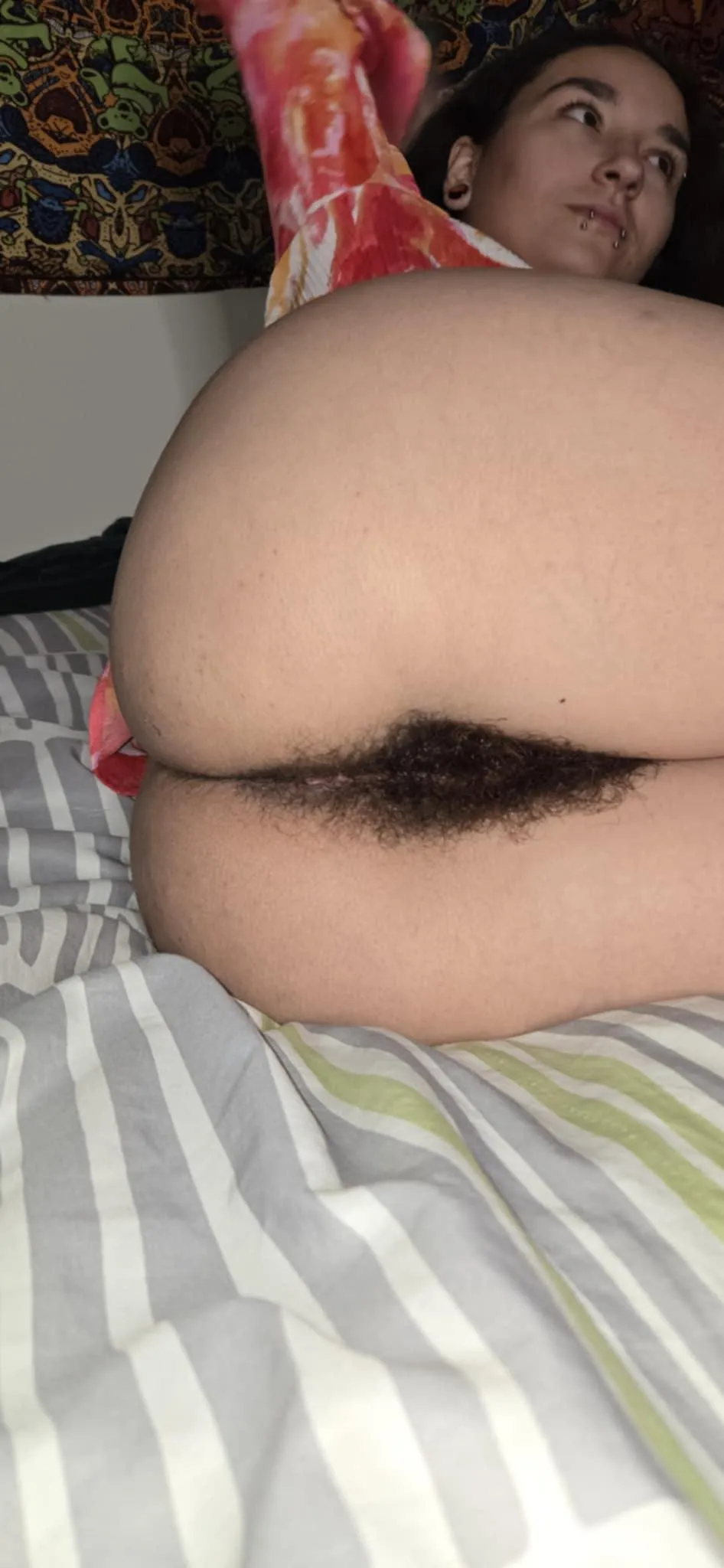 There's too much junk in this [bush from behind]