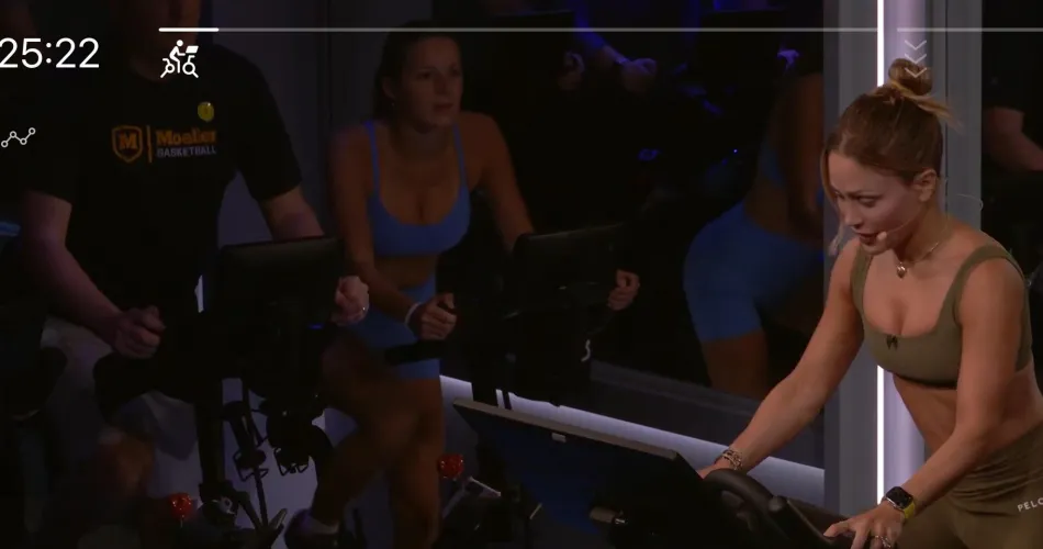 Took Olivia’s 30 min climb ride from 3/27/25 and holy smoke show! Look at this girl in the back.