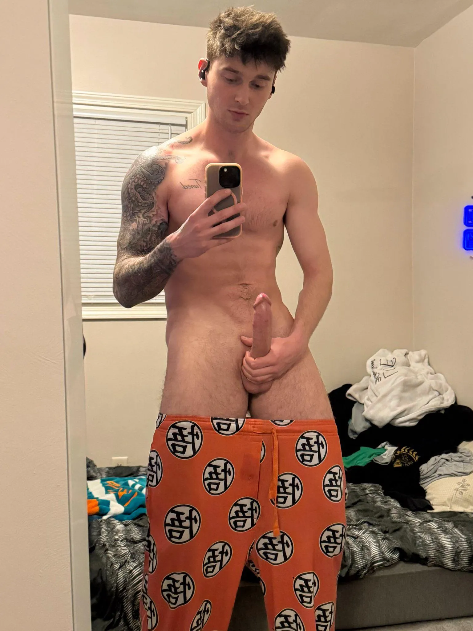 White college cock for the win…don’t mind the cum-stained anime PJs lol
