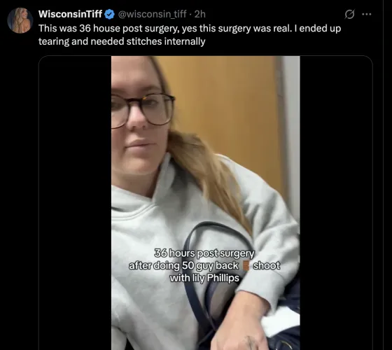 Wisconsin Tiff needed ass surgery after 50 guy anal gangbang with Lily Phillips