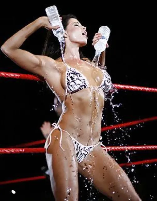 Candice Michelle really liked it getting wet for us