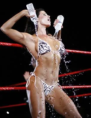 Candice Michelle really liked it getting wet for us