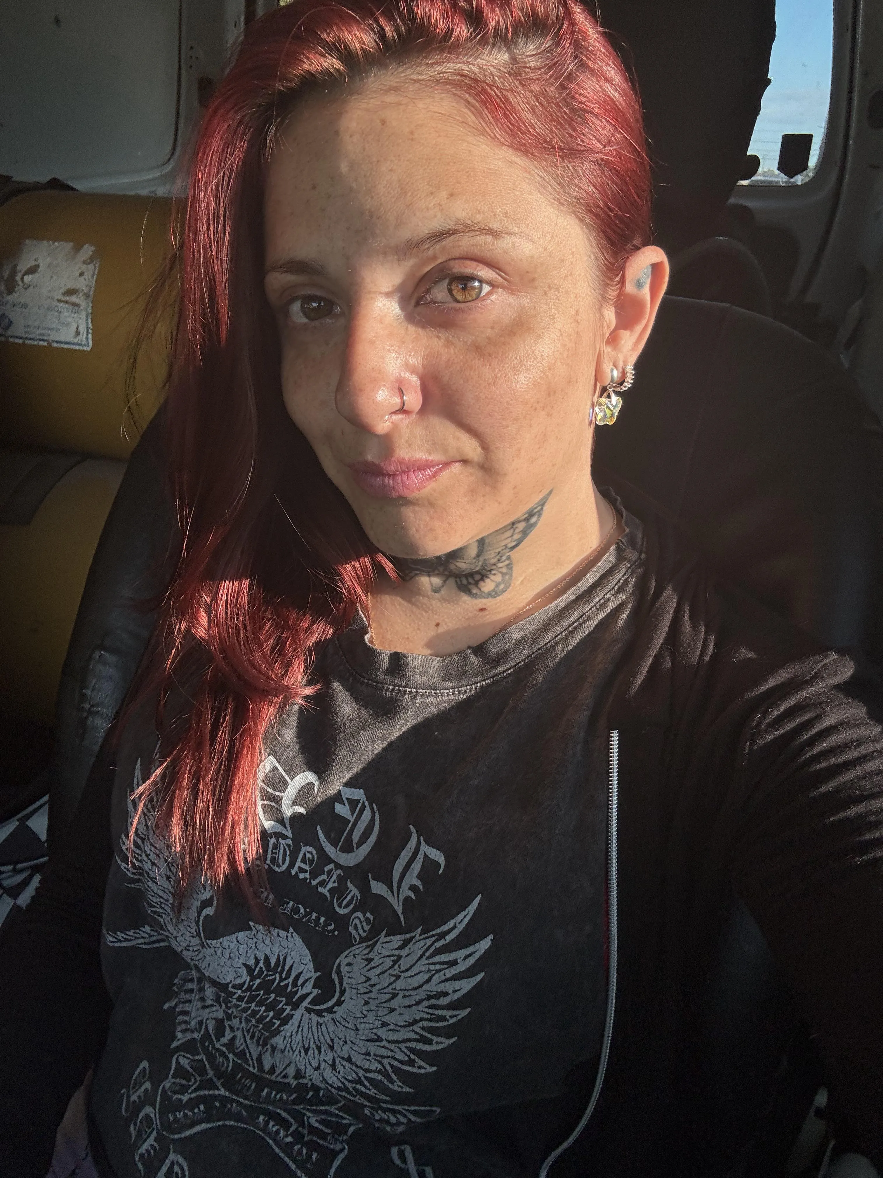 My freckles are shiny today, you should see those on my body