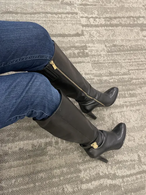 Thoughts about my stiletto boots I wore at work today?
