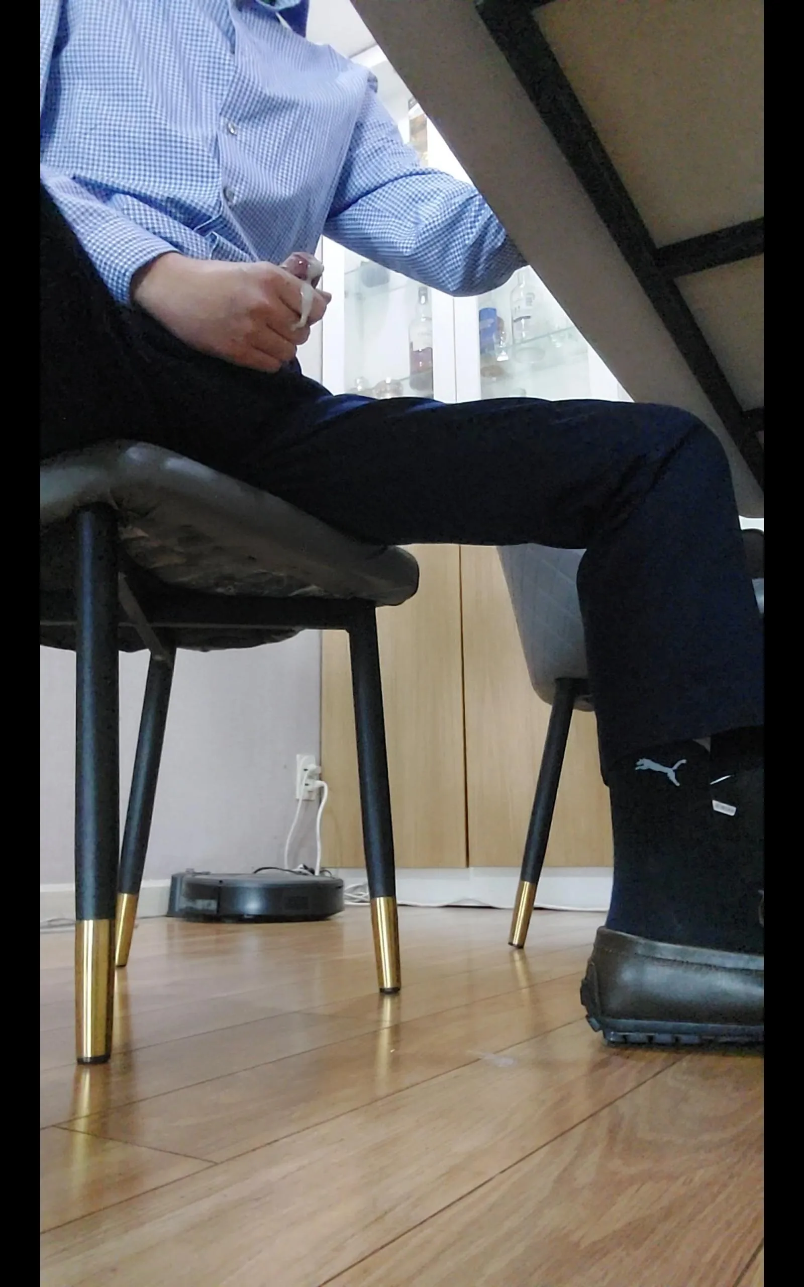 Can't help stroking myself at work