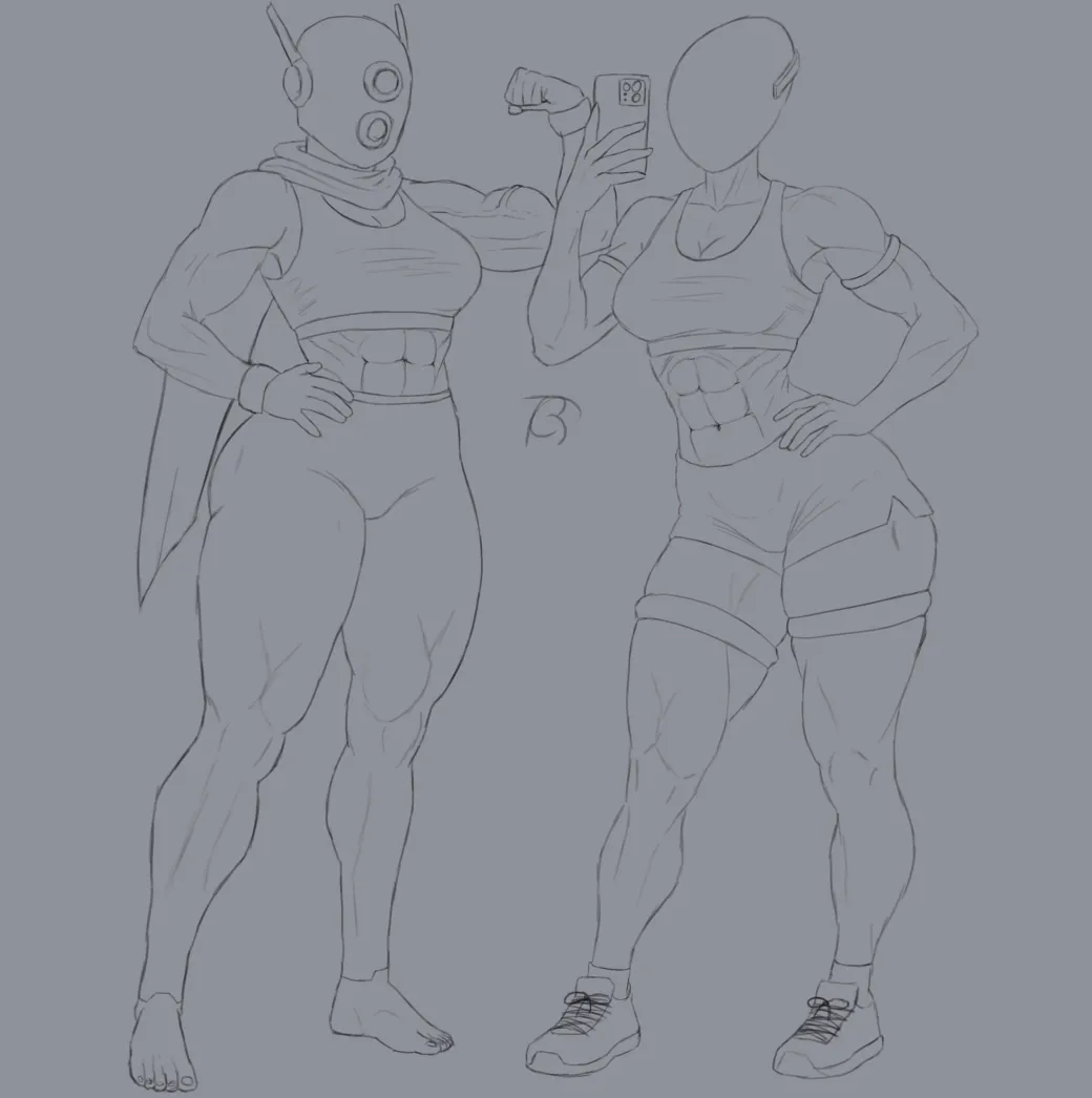 Arti and Huntress Post Workout Selfie (OC) [WIP]