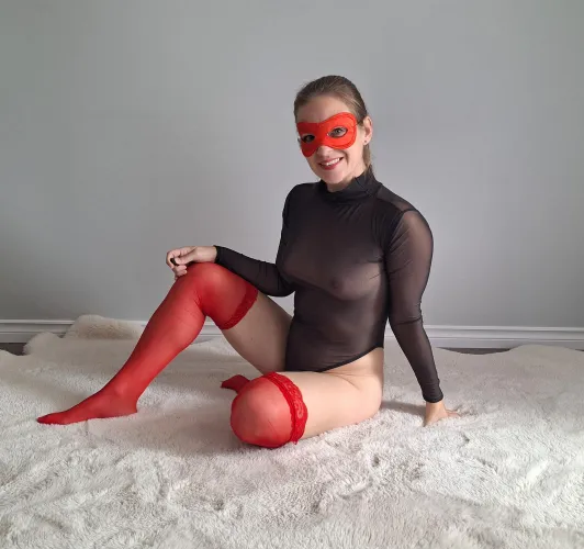 Nicely fitty sheer black bodysuit