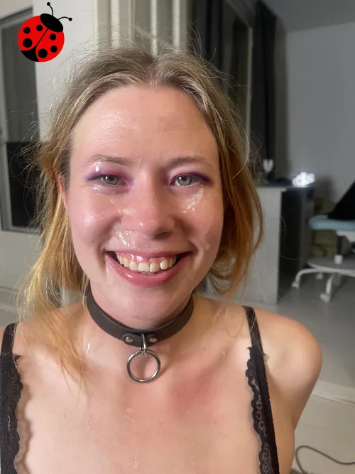 My face is just for master to use it and trow his cum on it