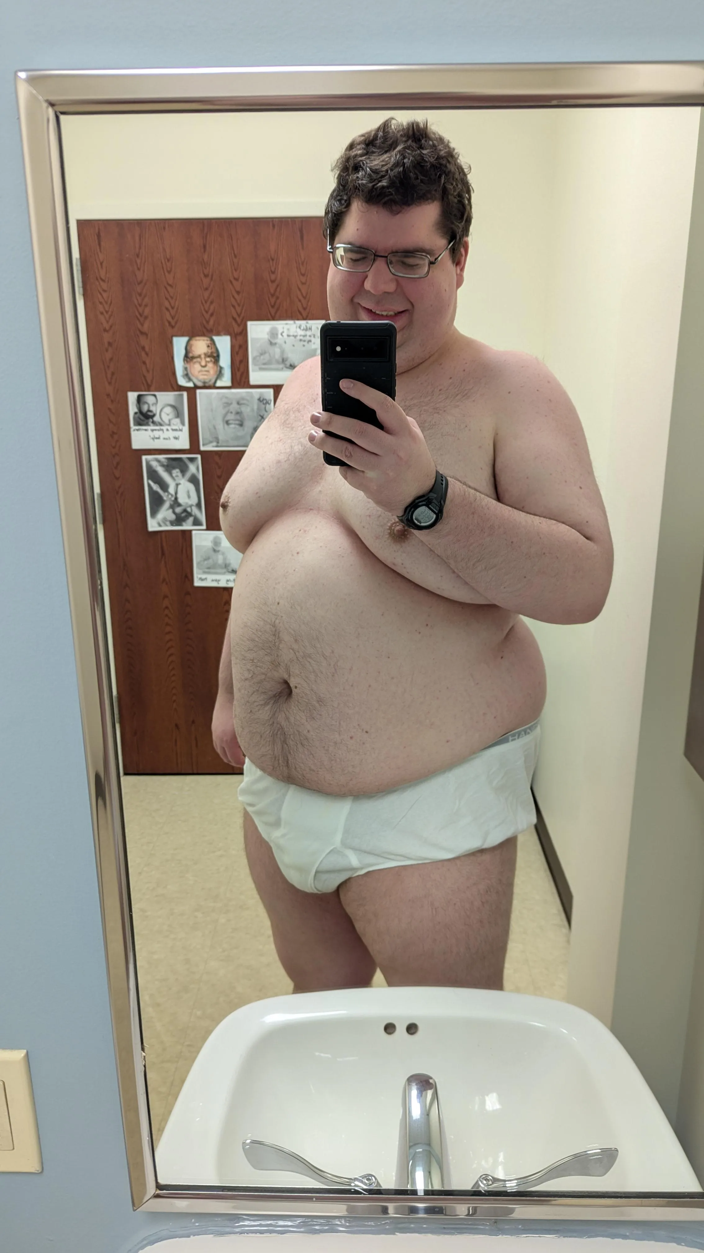 Showing off my moobs