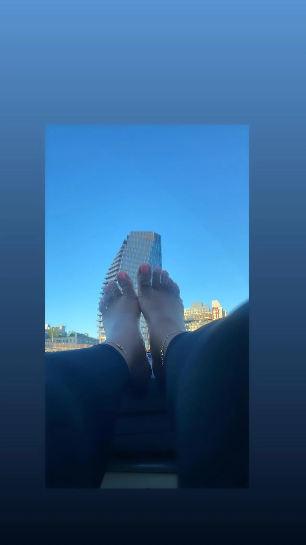 Soles or toes on a windshield?