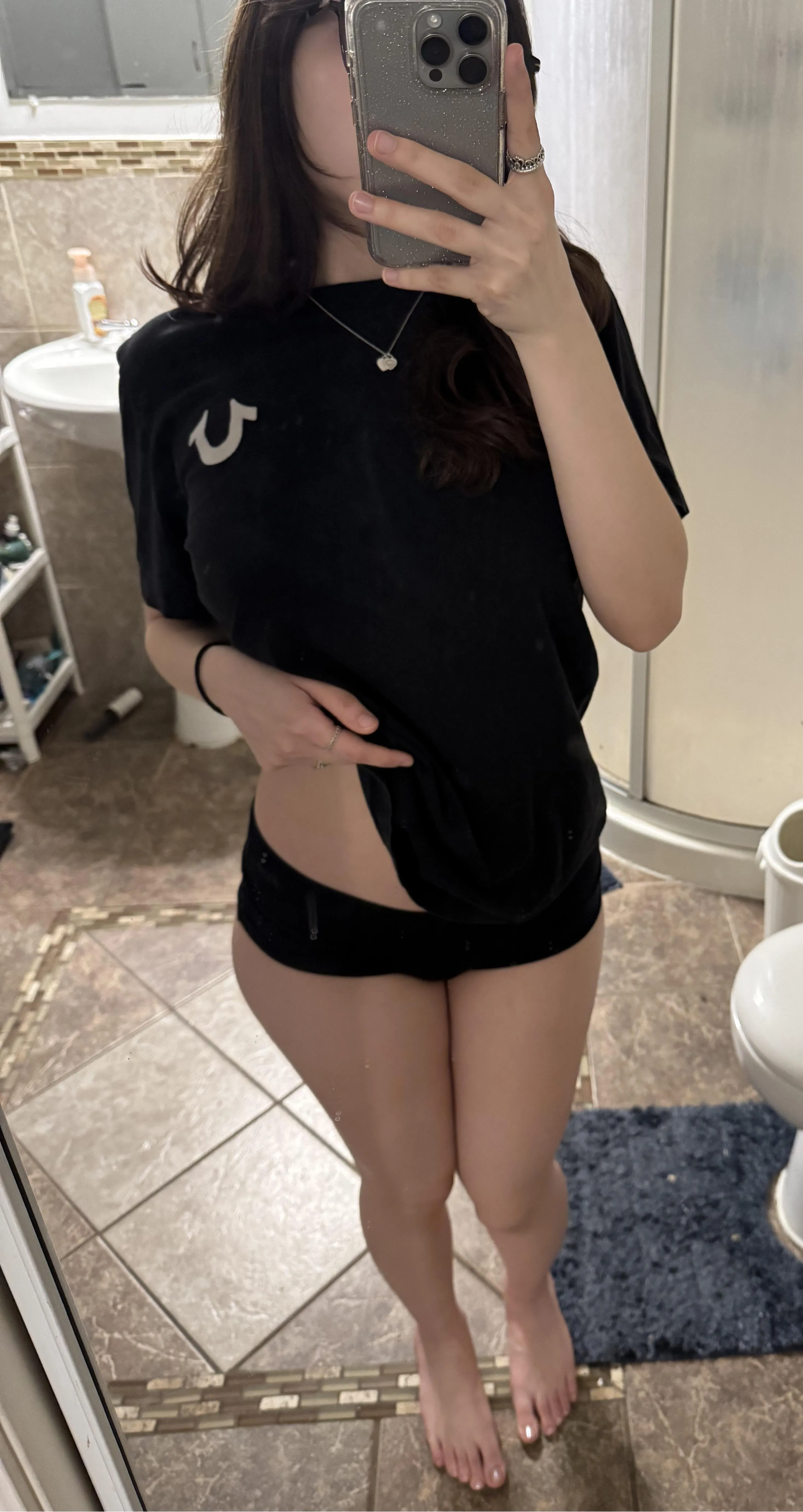 Comfy in T-shirt and undies