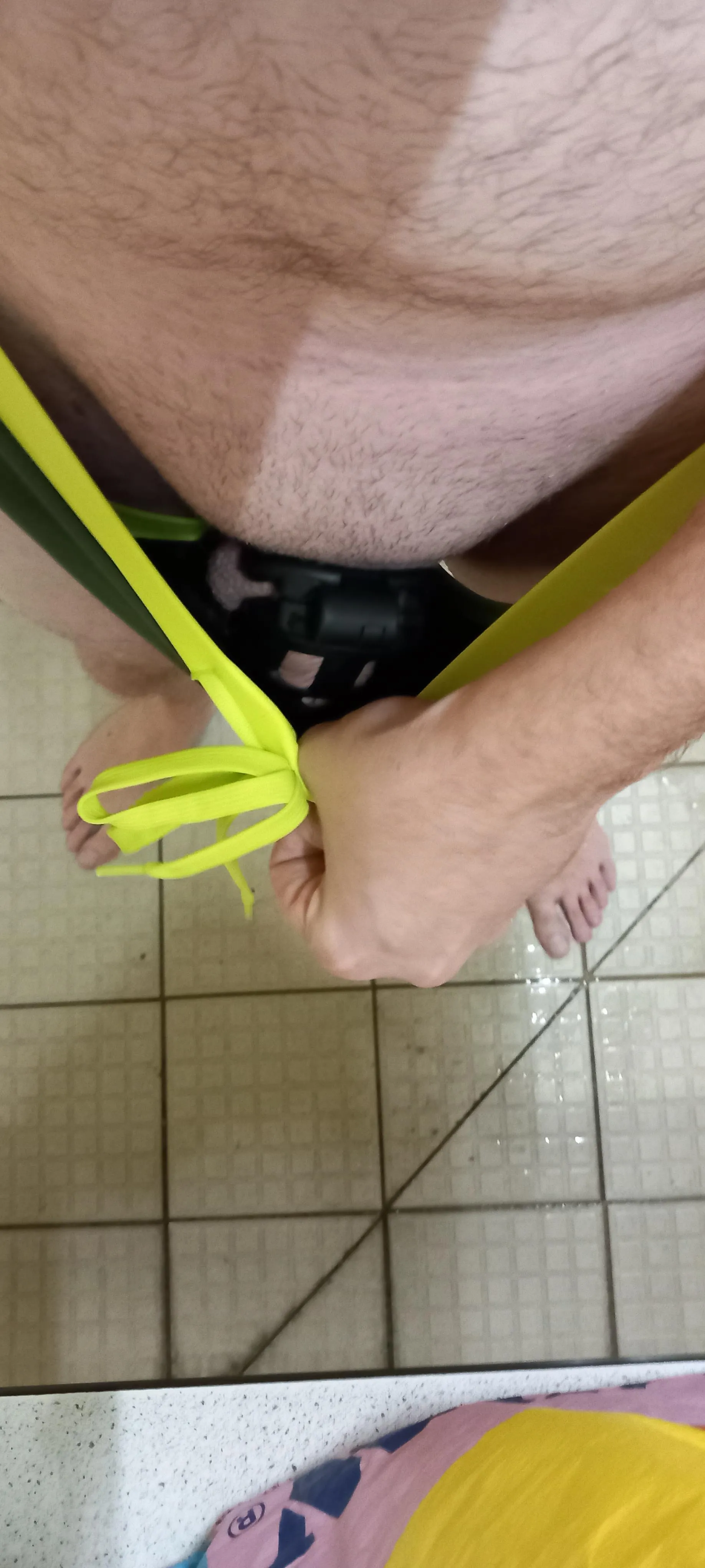 Cage check after swimming