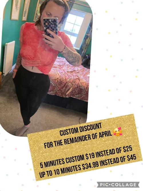 Custom discount for the remainder of April 😈🥵