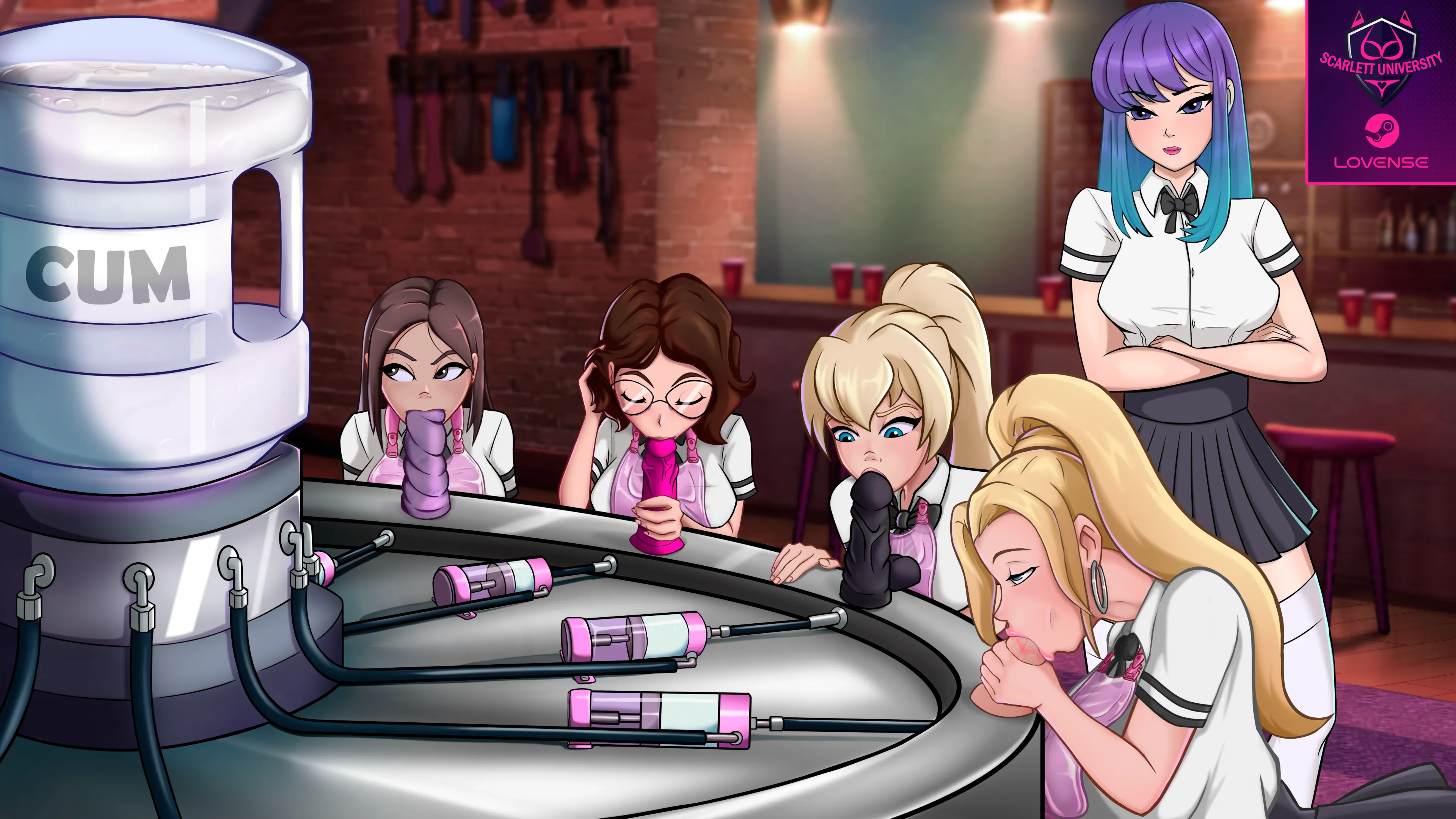 The hazing stops once you've had your fill on the cock carousel! [Scarlett University]