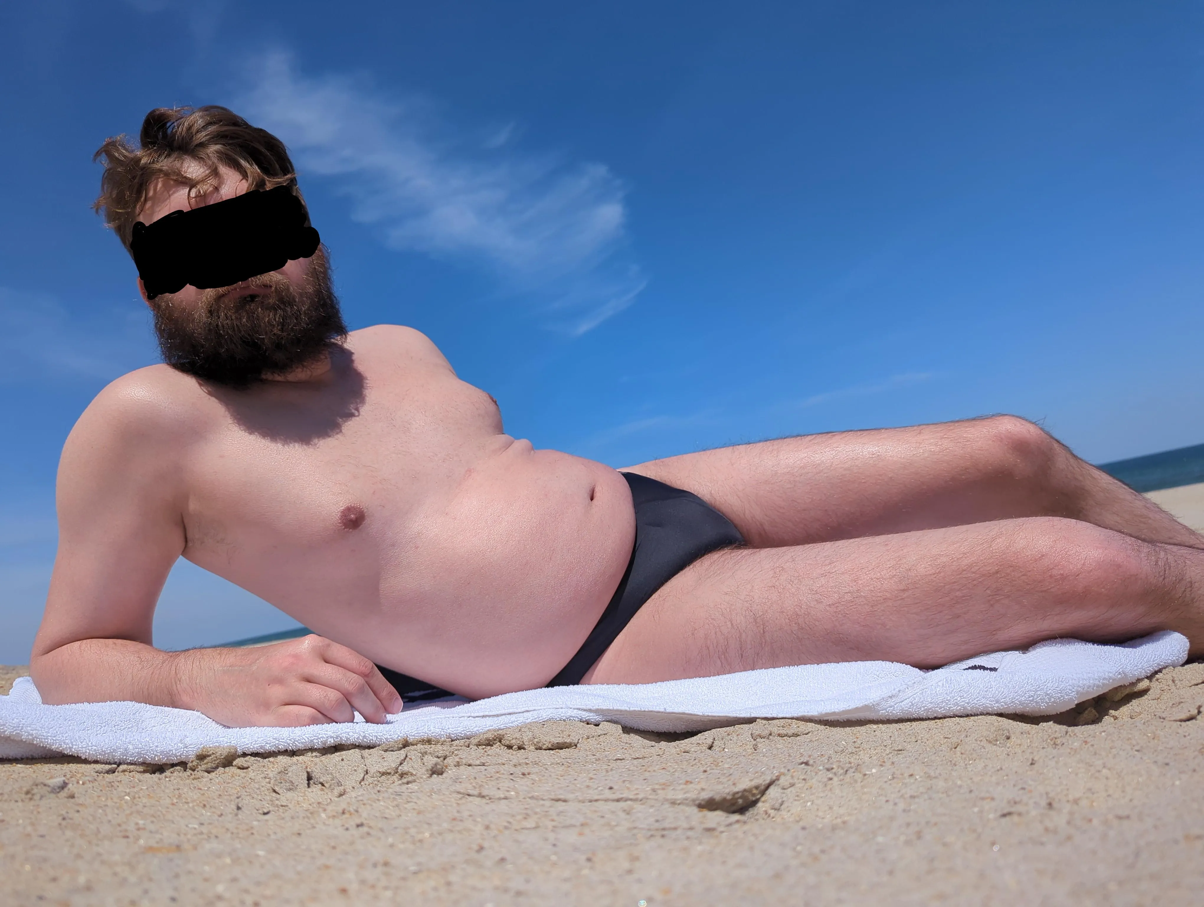 First time wearing a speedo on the beach this year