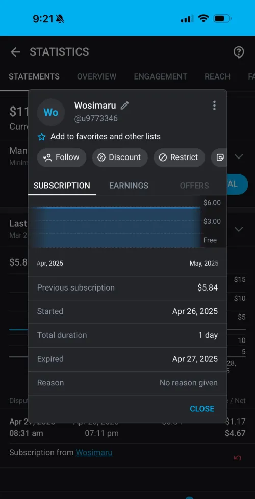 @u9773346 Subscription chargeback