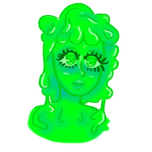 Green slime lady