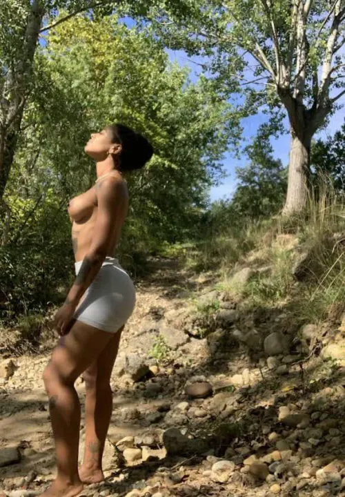 I feel the best when I'm naked in nature