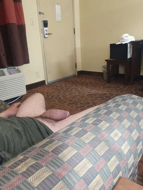 Just me, my dick, and a shitty hotel room