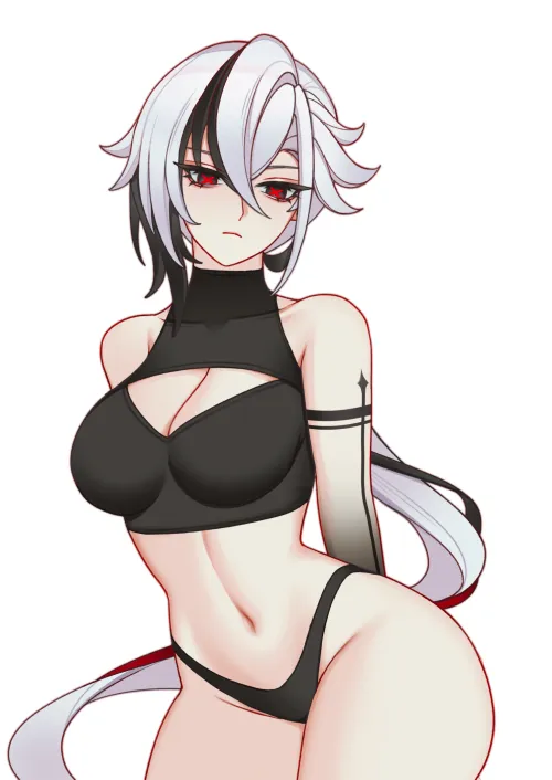 Arlecchino ready for an intimate session with you