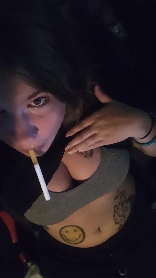 Smoking in my car before my shift