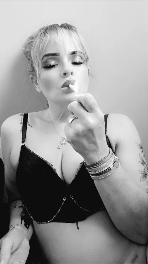 What was i thinking about? Well actually it was your head going between my legs until I say stop !!