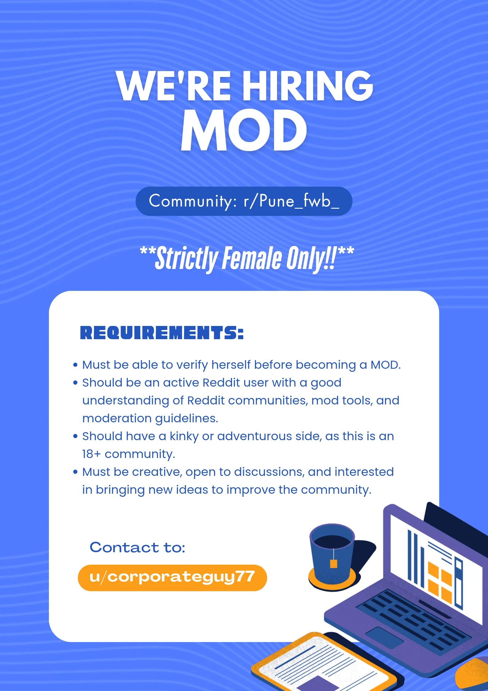 Any female interested in MOD??🚀