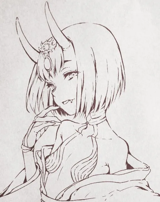 Shuten Douji Line Art (Haruhito)