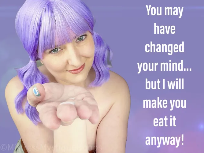 You can't wimp out now!