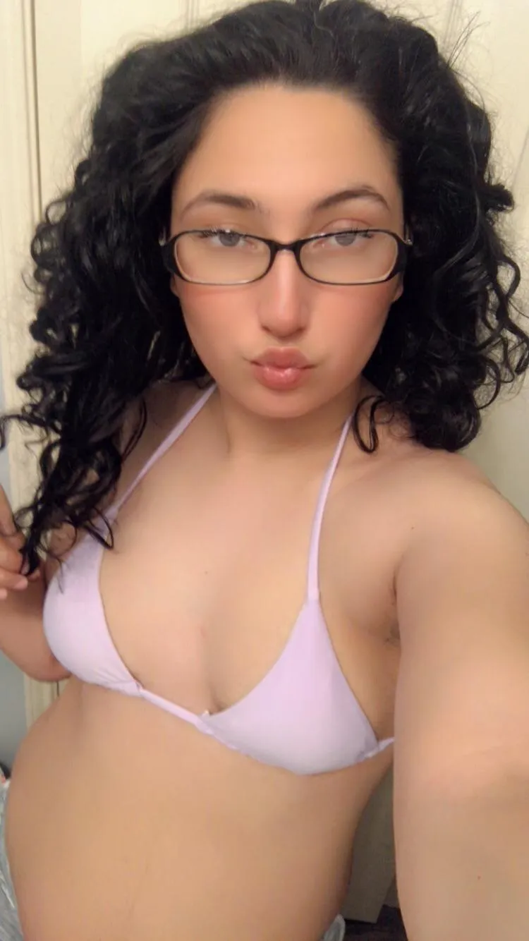 Curly brunette slut