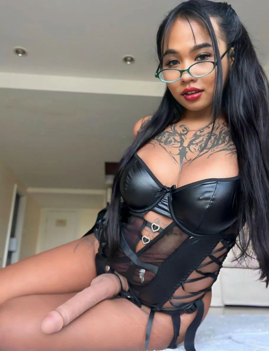 You know you want me to take control, baby. I'll wrap my legs around you, and you'll feel my strap-on teasing you. It's gonna be so good, you won't be able to resist.