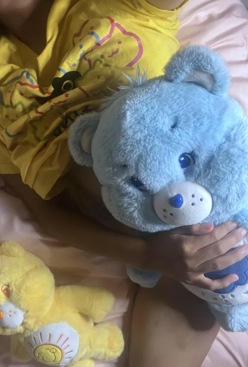 sometimes after a punishment all a bunny needs is a quiet corner and her favorite stuffie