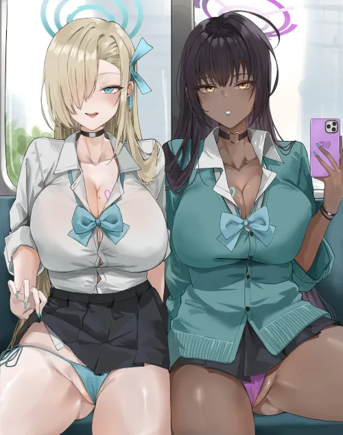 Asuna and Karin tease (@miz_blank)