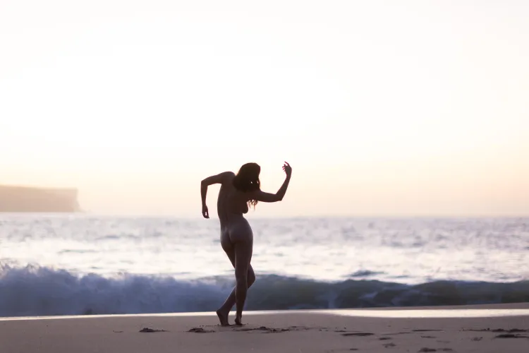 dancing on the beach