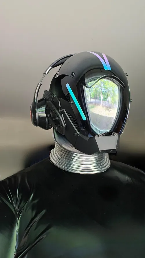 Drone has been ordered into display mode in front of the window for an unspecified amount of time. Let's see who says hello.