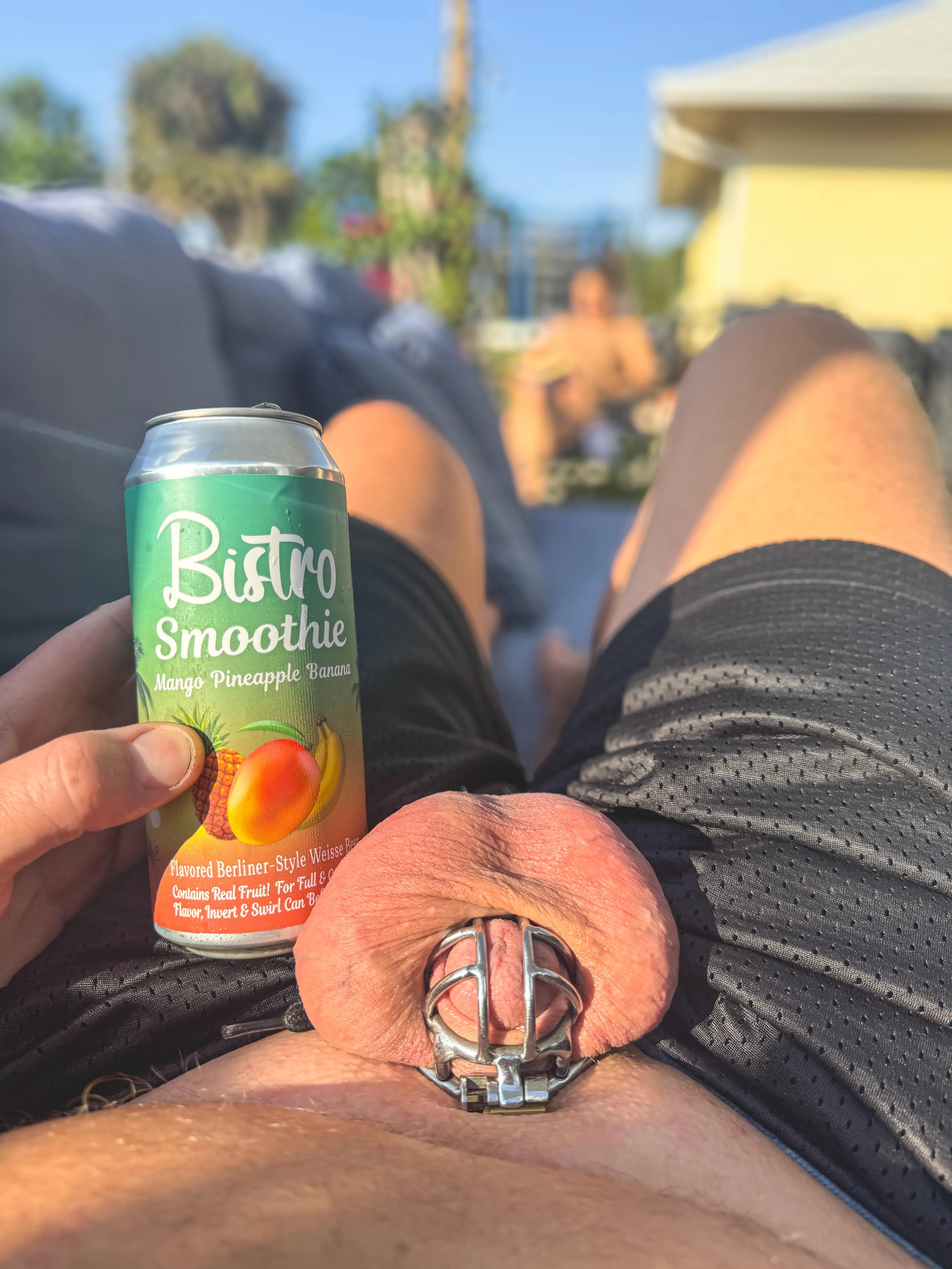 Just sitting and enjoying a smoothie beer after a long stressful weekend while the wife enjoys her book!