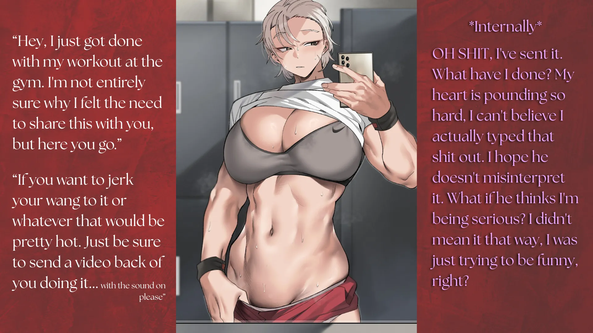 A Tomboys Unexpected Sext [Tomboy] [Flirting] [Wholesome] [No sex] art by urec_6350 on X