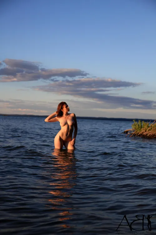 Abigale Mandler in Lake Michigan [oc]