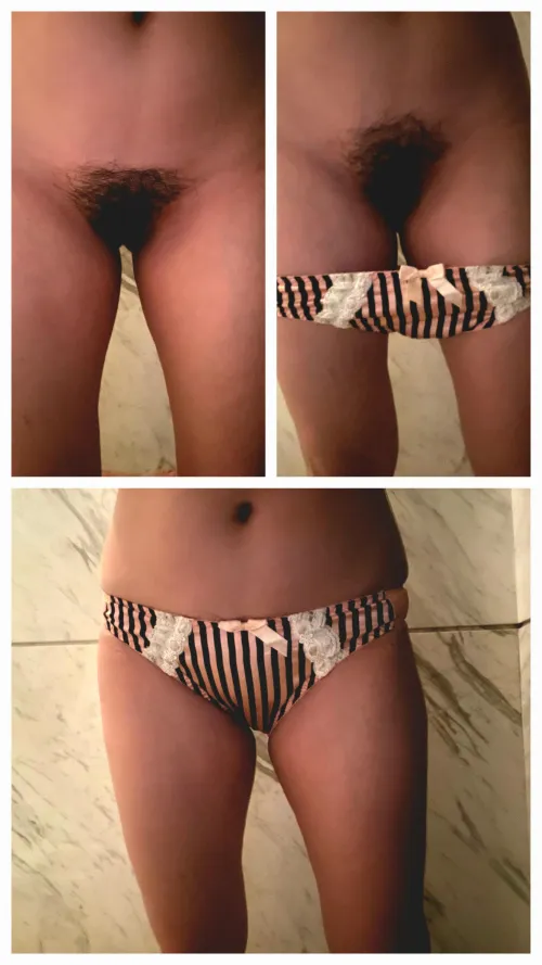 Asian Wife's panties dutifully sent from the Lounge restroom