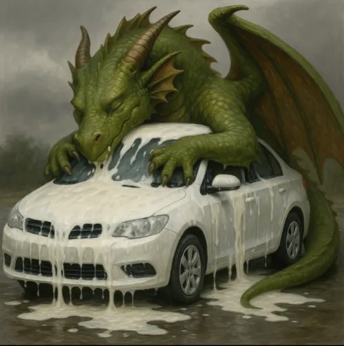 Dragon Bathes Sudan in Mmilky Liquid